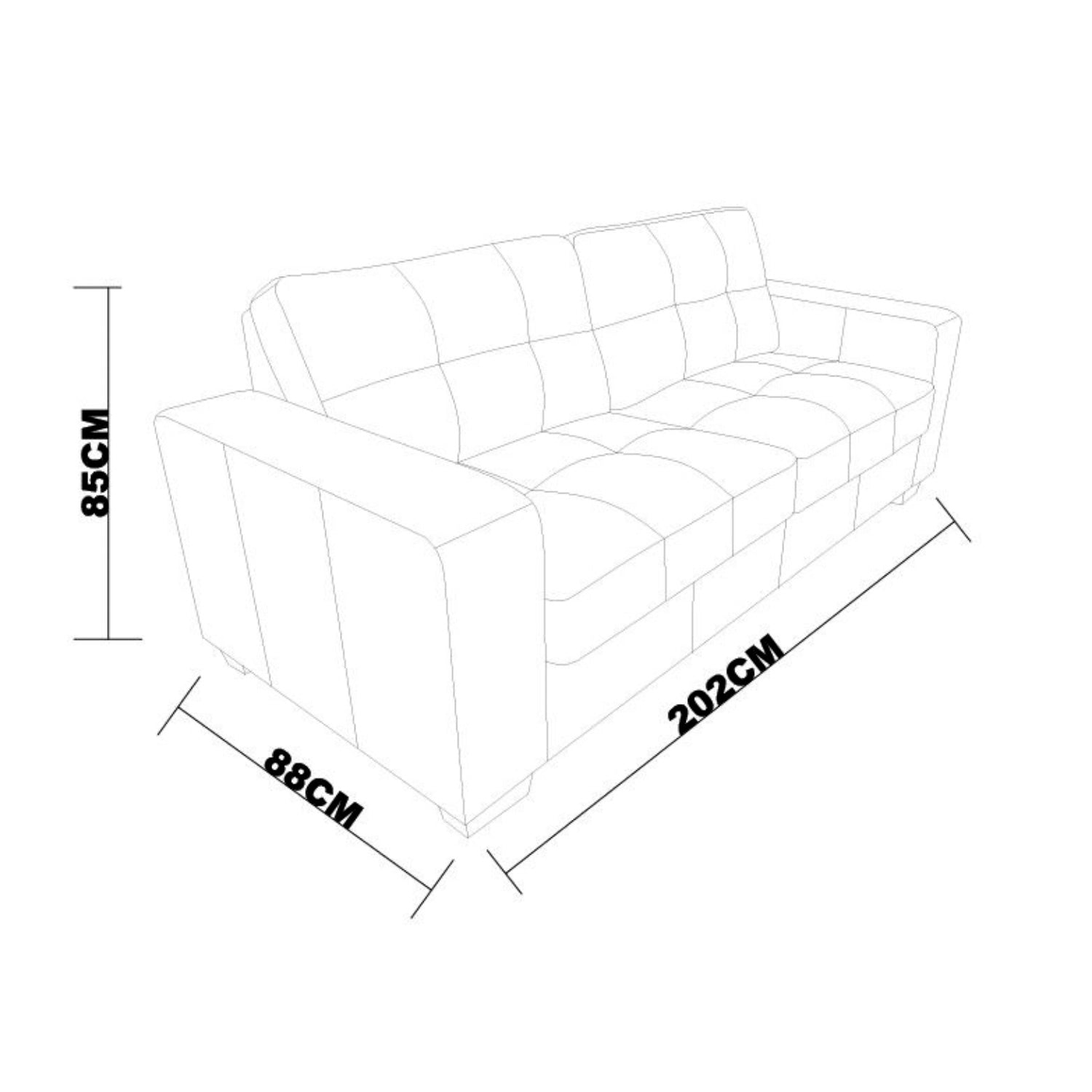 Sofá Onis 3 Cuerpos Beige Dib Chile