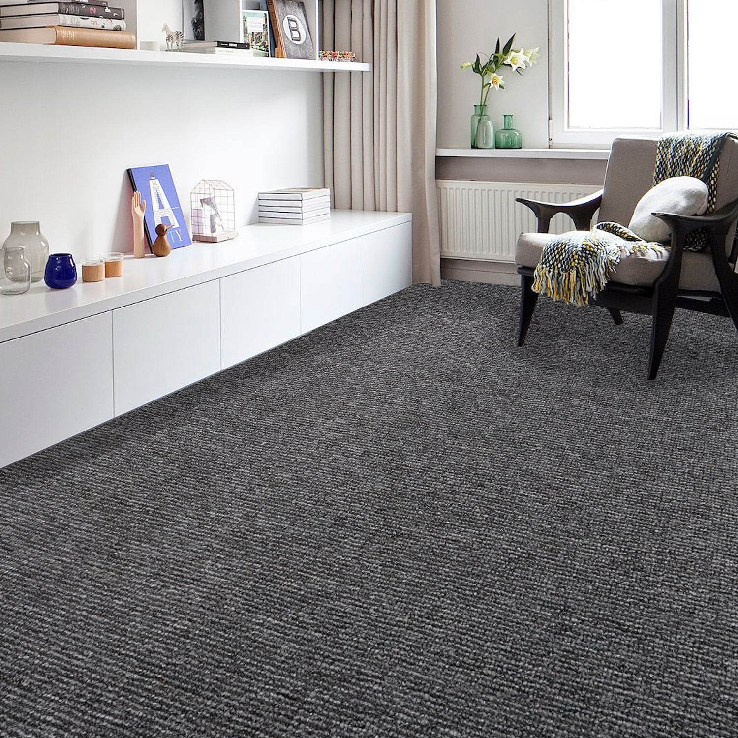 Rollo Alfombra Star 2x30M Gris Titanio DIB