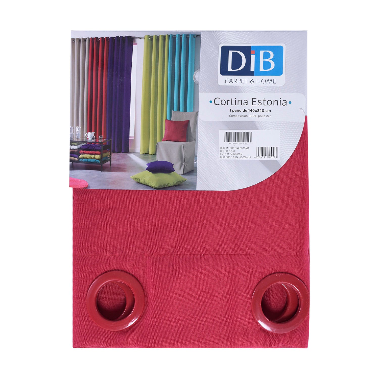 Cortina Estonia 140X230 Rojo DIB