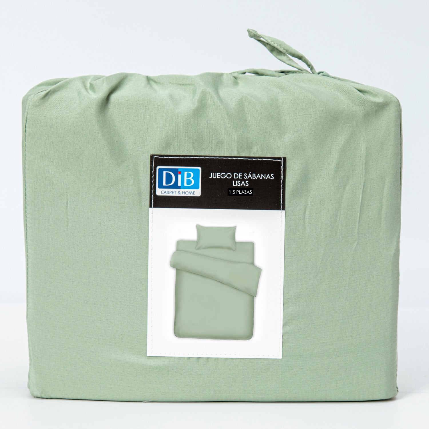 Sabanas Microfibra 1.5 Plaza Lisa Verde DIB