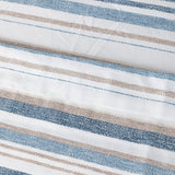 Sabanas Microfibra 1.5 Plaza Lineas Azul /  Beige DIB