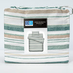 Sabanas Microfibra 1.5 Plaza Lineas Verde DIB