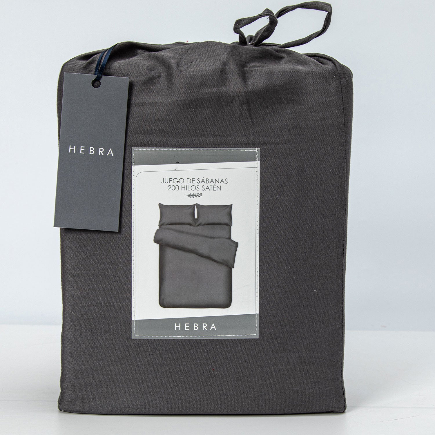 Sabanas 200H 2P Saten Gris Oscuro DIB