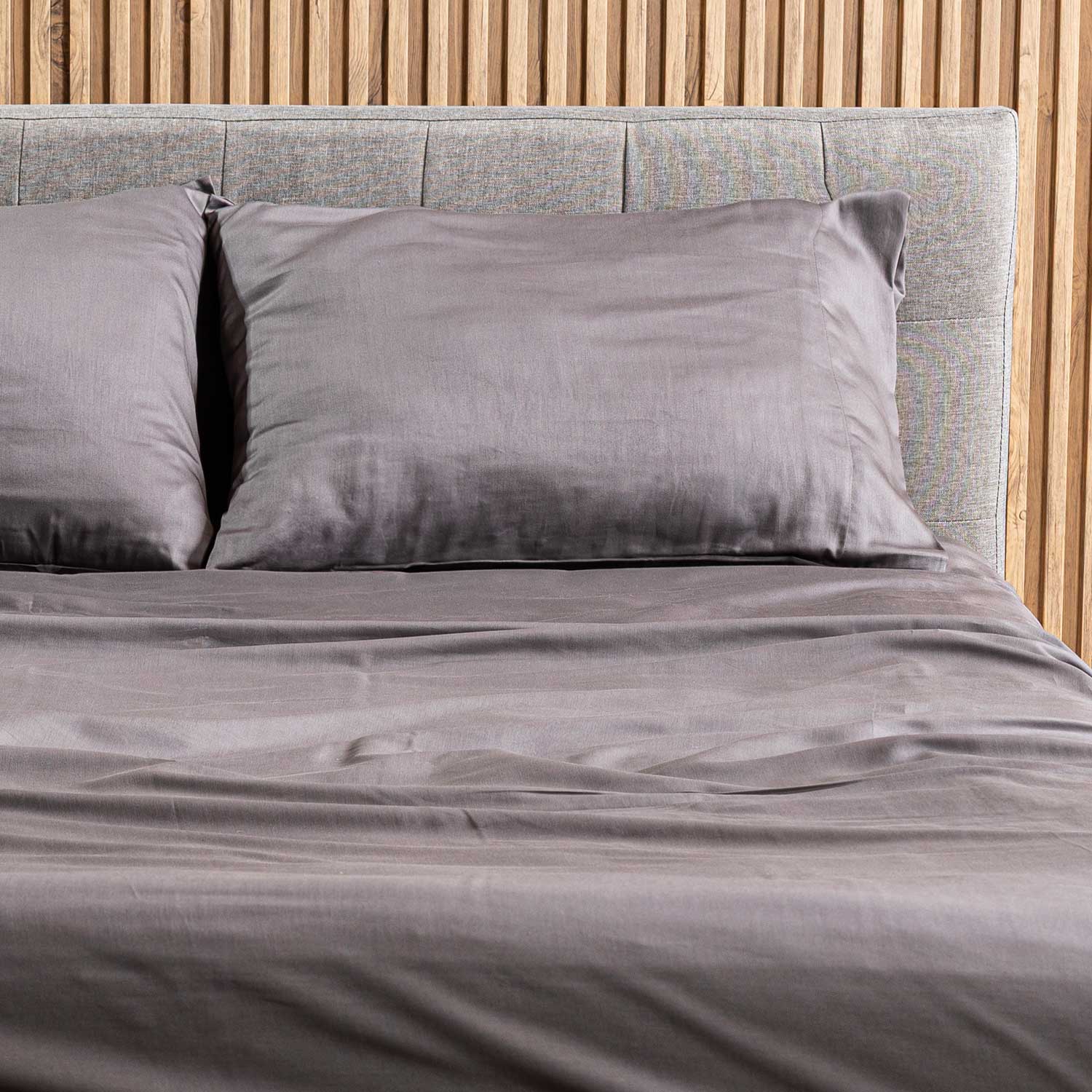 Sabanas 200H King Saten Gris Oscuro DIB