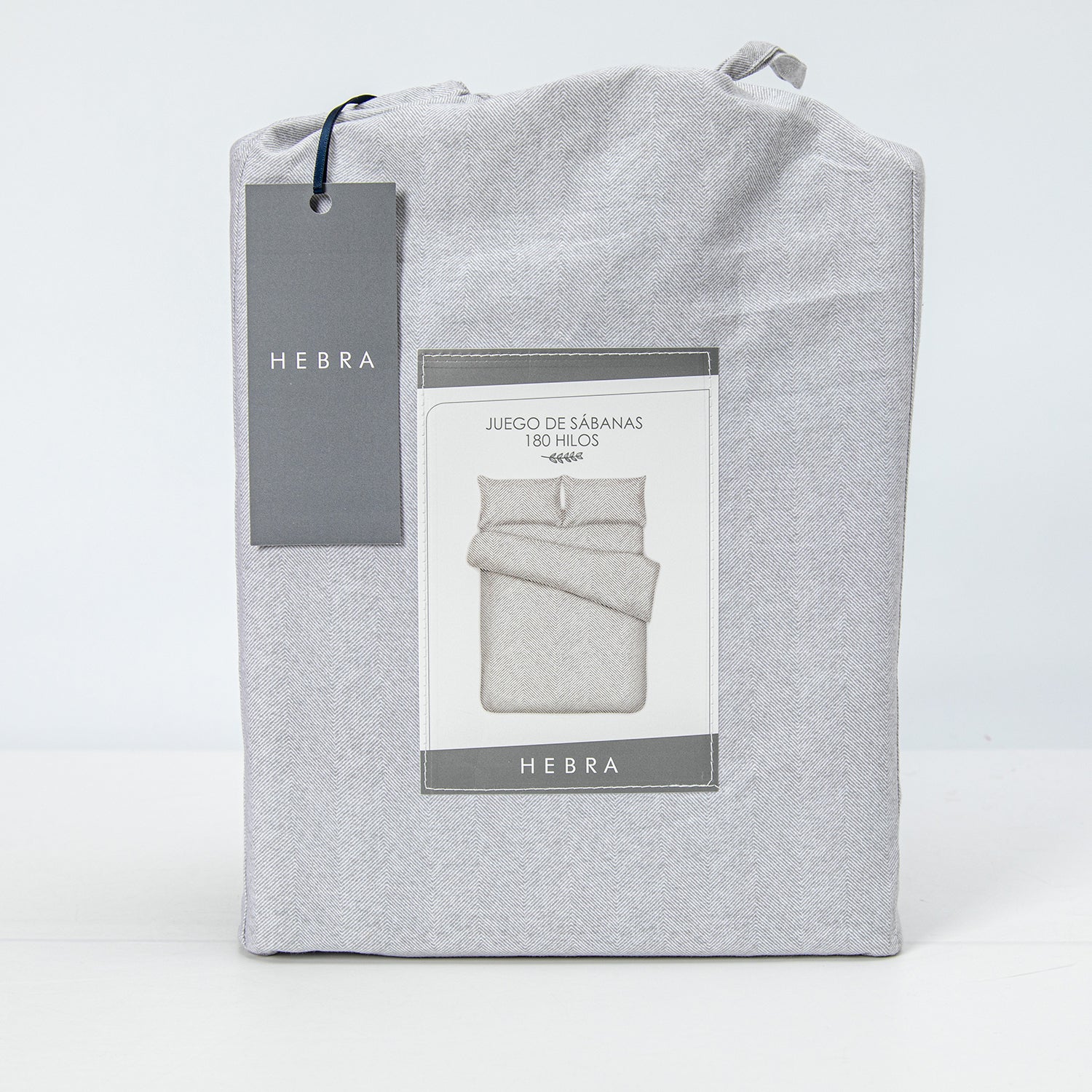 Sabanas 180H 2P Espiga Gris DIB