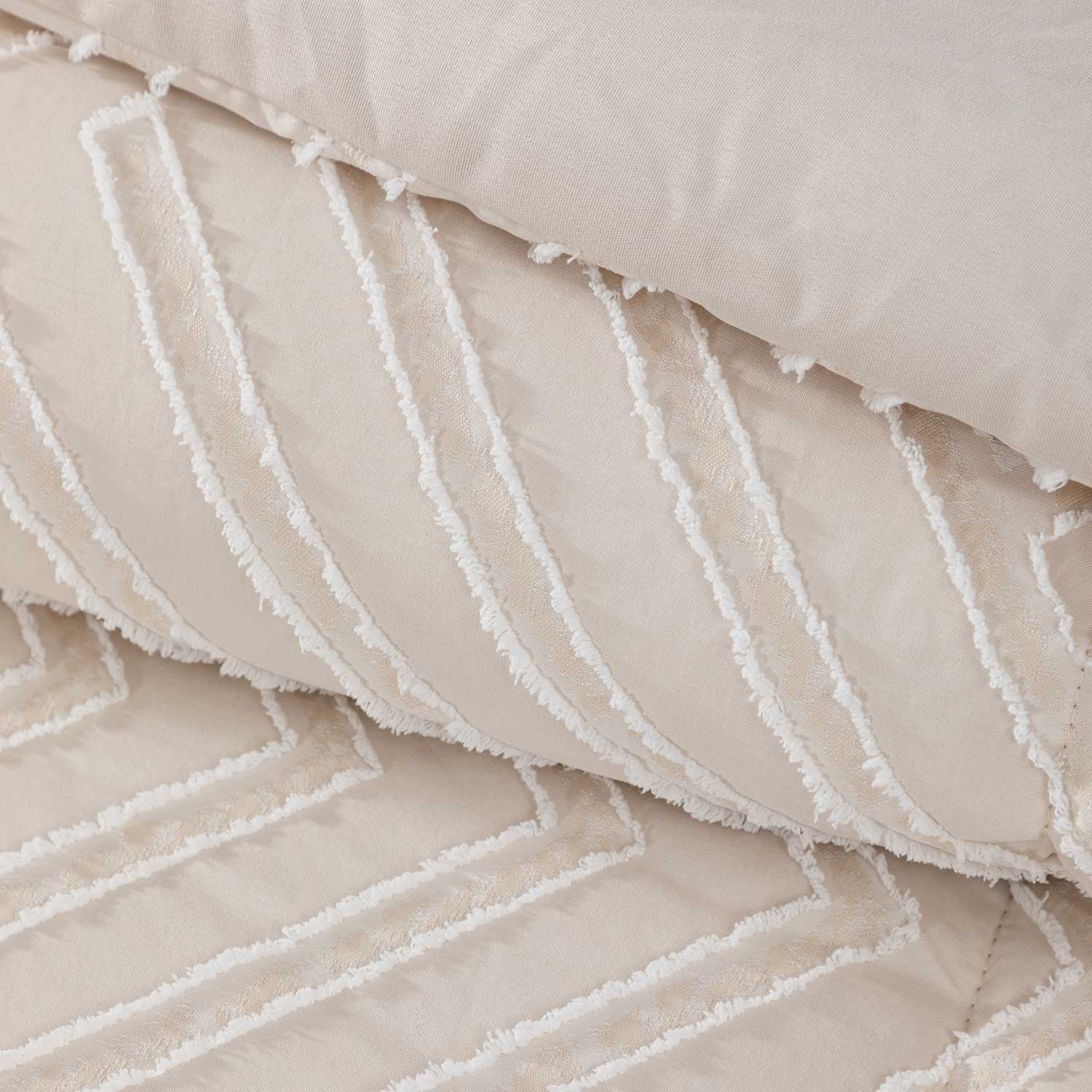 Plumon Jacquard 1.5 Plaza Flechas Beige DIB