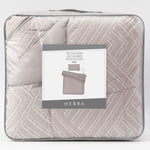 Plumon Jacquard 1.5 Plaza Flechas Gris DIB