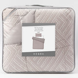 Plumon Jacquard 1.5 Plaza Flechas Gris DIB