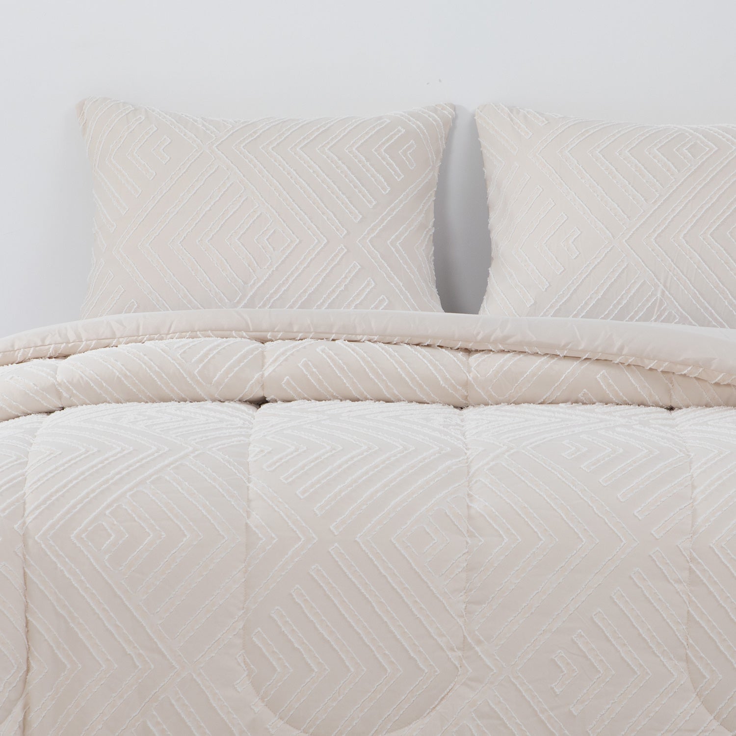 Plumon Jacquard 2 Plazas Flechas Beige DIB