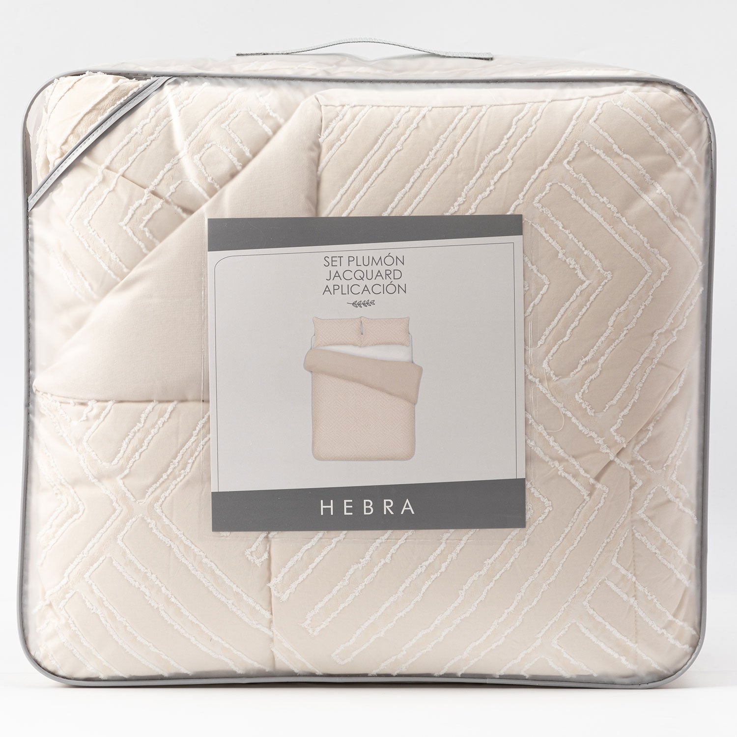 Plumon Jacquard 2 Plazas Flechas Beige DIB