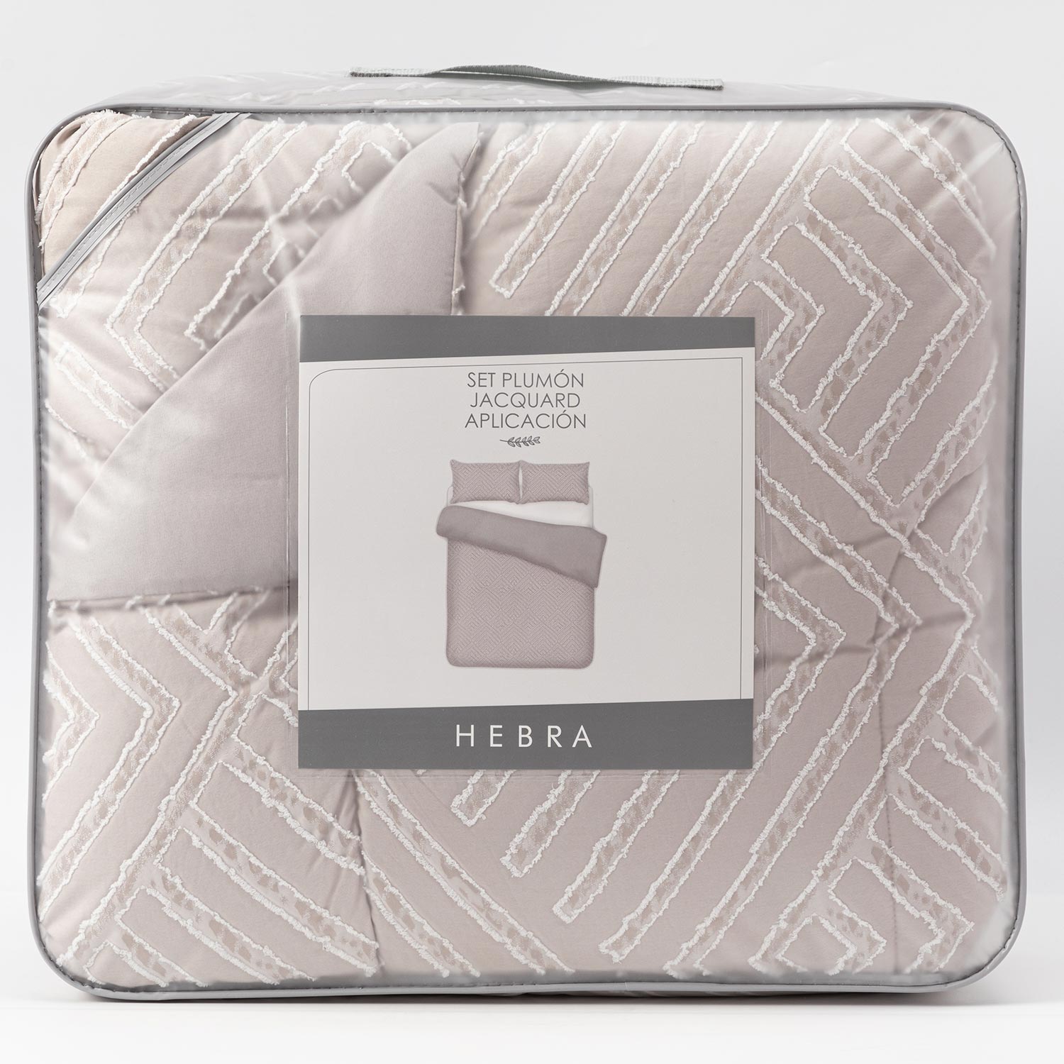 Plumon Jacquard King Flechas Gris DIB