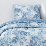 Plumon Reversible 1.5 Plaza  Flores Azul DIB