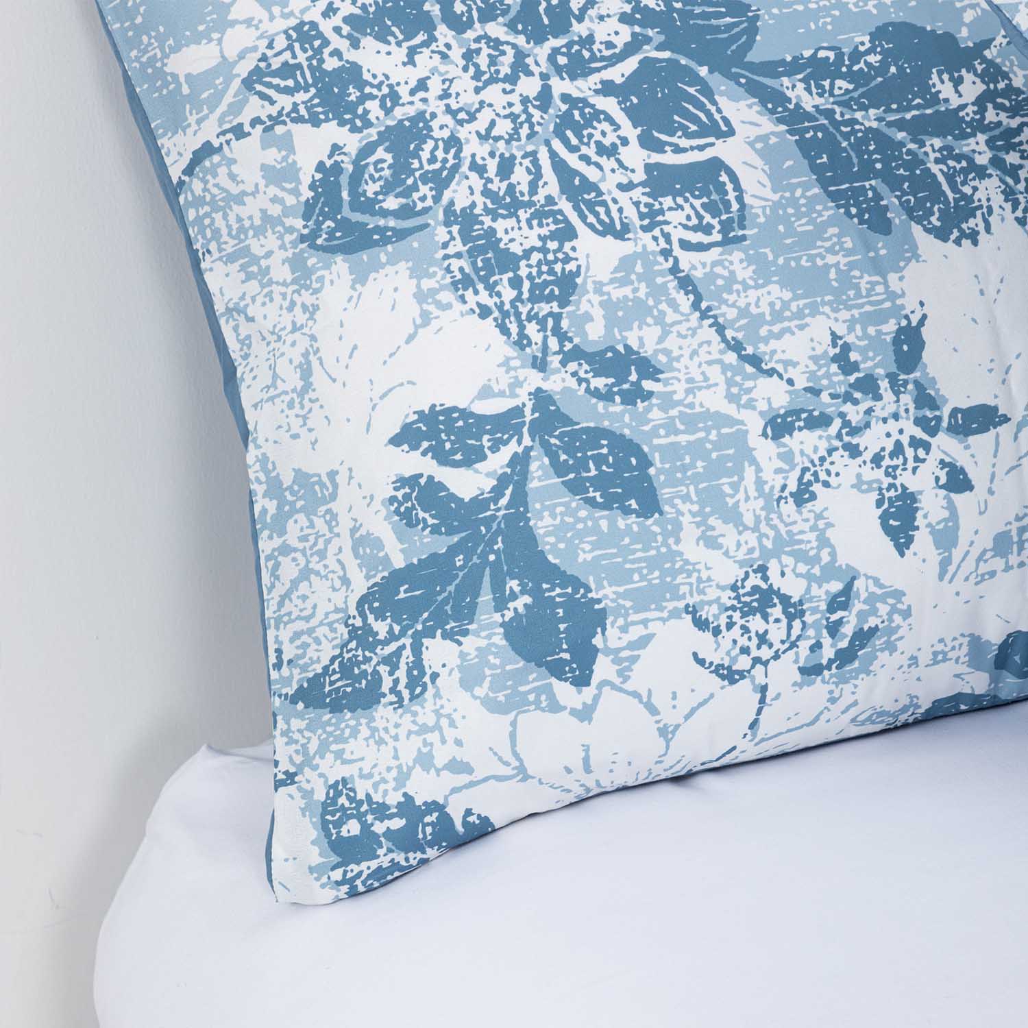 Plumon Reversible 1.5 Plaza  Flores Azul DIB