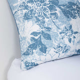 Plumon Reversible 1.5 Plaza  Flores Azul DIB