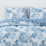 Plumon Reversible 2 Plazas  Flores Azul DIB