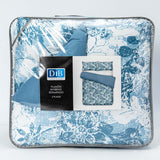 Plumon Reversible 2 Plazas  Flores Azul DIB