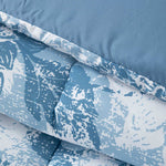 Plumon Reversible 2 Plazas  Flores Azul DIB