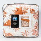 Plumon Reversible 2 Plazas Flores Terracota DIB