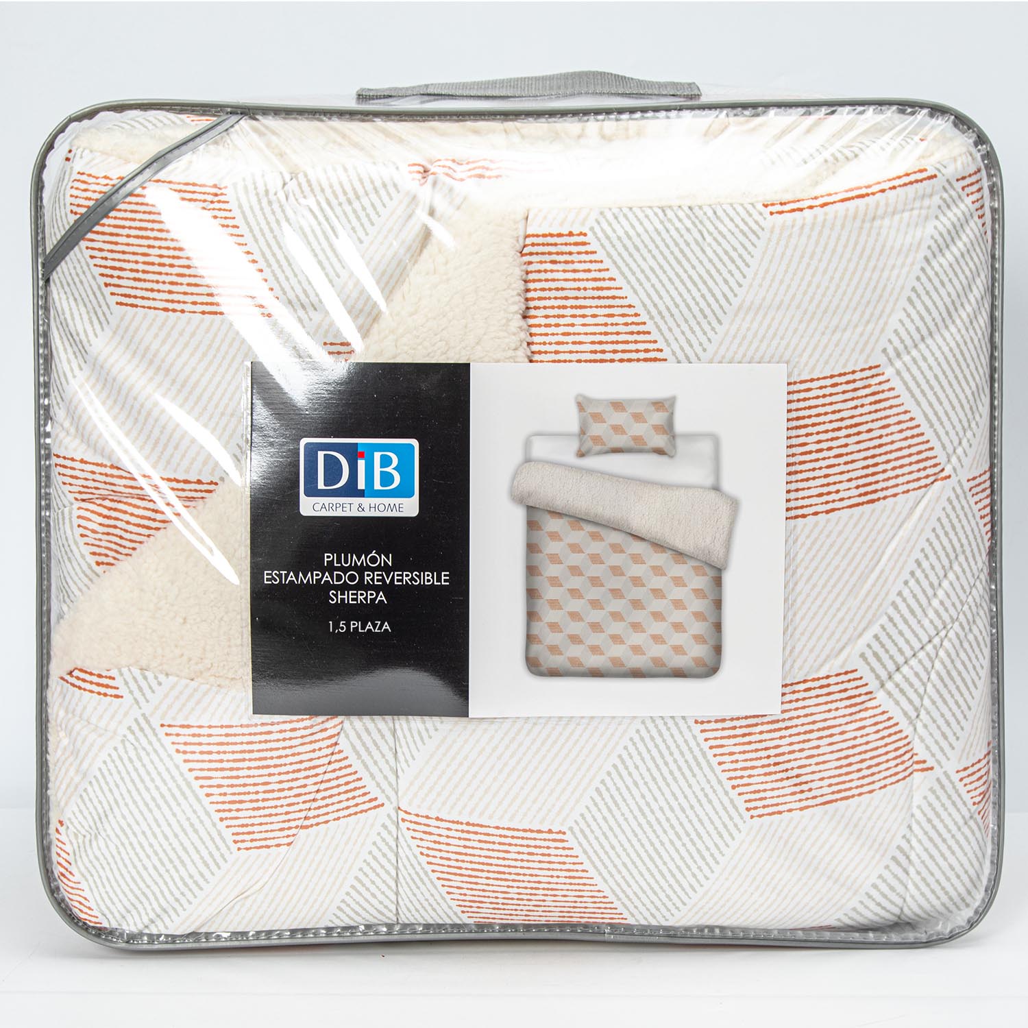 Plumon Reversible Sherpa 1.5 Plaza Block. Terracota DIB