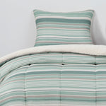 Plumon  Reversible Sherpa 1.5 Plaza Lineas Verde DIB