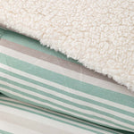 Plumon  Reversible Sherpa 1.5 Plaza Lineas Verde DIB