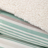 Plumon  Reversible Sherpa 1.5 Plaza Lineas Verde DIB