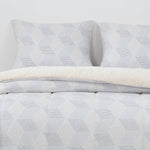 Plumon  Reversible Sherpa 2 Plazas Block. Gris DIB