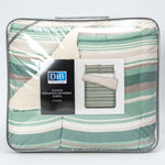 Plumon  Reversible Sherpa 2 Plazas Lineas Verde DIB