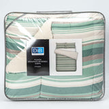 Plumon  Reversible Sherpa 2 Plazas Lineas Verde DIB