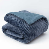 Cobertor  Reversible Sherpa 2 Plazas Cotelón Azul DIB