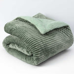 Cobertor  Reversible Sherpa 2 Plazas Cotelón Verde DIB