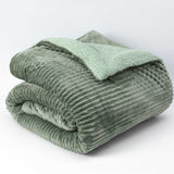 Cobertor  Reversible Sherpa 2 Plazas Cotelón Verde DIB