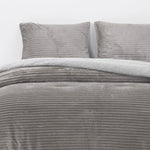 Cobertor  Reversible Sherpa 2 Plazas Cotelón Gris DIB