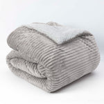 Cobertor  Reversible Sherpa 2 Plazas Cotelón Gris DIB