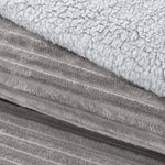 Cobertor  Reversible Sherpa 2 Plazas Cotelón Gris DIB