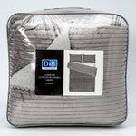 Cobertor  Reversible Sherpa 2 Plazas Cotelón Gris DIB