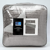 Cobertor  Reversible Sherpa 2 Plazas Cotelón Gris DIB