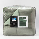 Cobertor  Reversible Sherpa 2 Plazas Cotelón Verde DIB