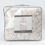 Cobertor Floral 2P Flores Beige Hebra