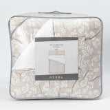 Cobertor Floral 2P Flores Beige Hebra