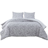 Cobertor Floral 2P Flores Gris Hebra