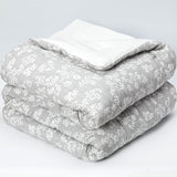 Cobertor Floral 2P Flores Gris Hebra