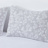 Cobertor Floral 2P Flores Gris Hebra