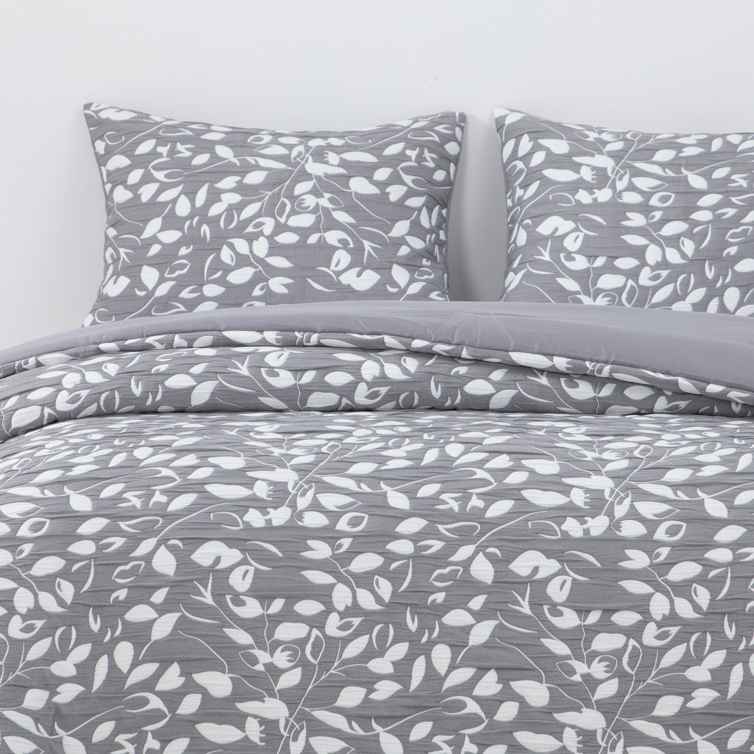 Cobertor Jacquard King Hojas Gris DIB