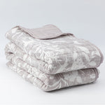 Quilt Reversible Estam 1.5P Flores Gris DIB