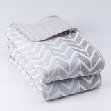 Quilt Reversible Estam 1.5P Zigzag Beige DIB