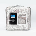 Quilt Reversible Estam 2P Flores Gris DIB