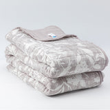 Quilt Reversible Estam 2P Flores Gris DIB