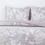 Quilt Reversible Estam 2P Flores Gris DIB
