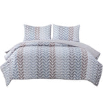 Quilt Reversible Estam 2P Zigzag Beige DIB